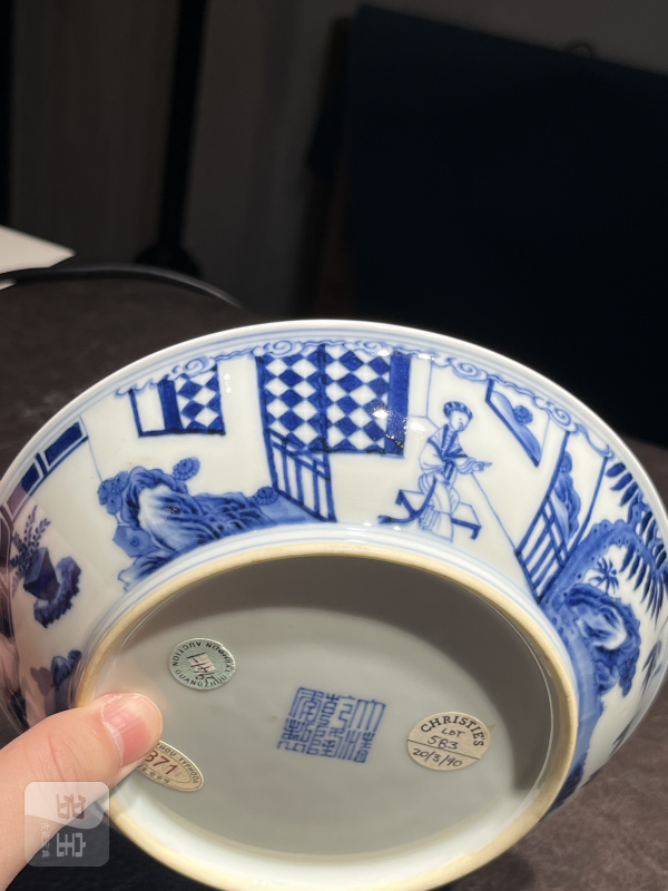 清乾隆 青花岁寒三友图盘 - 图15